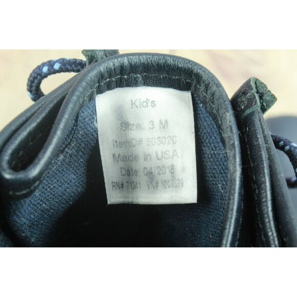 LL Bean Blue Waxed Canvas 8" Ankle Duck Boots Waterproof Insulated Size 3 M - Picture 8 of 10